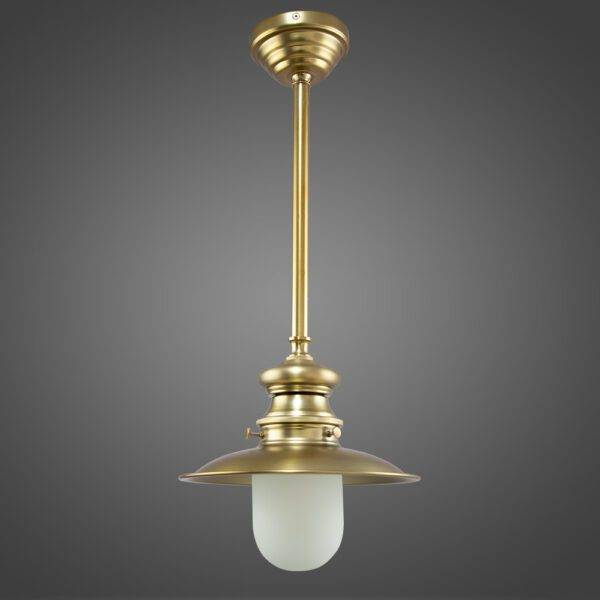 Lámpara Colgante E27 Pantalla Metal Bronce +Tubular