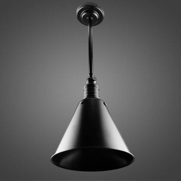 Lámpara Colgante E27 Pantalla Cono Metal Rústico+Tubular