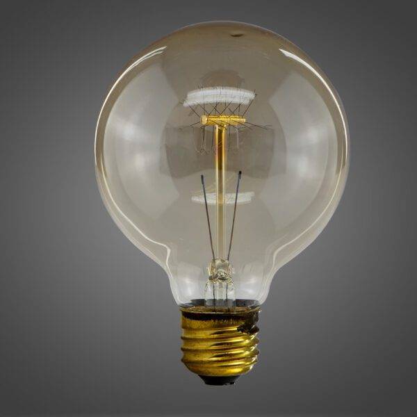 Foco Vintage Esfera Filam Horiz Espiral