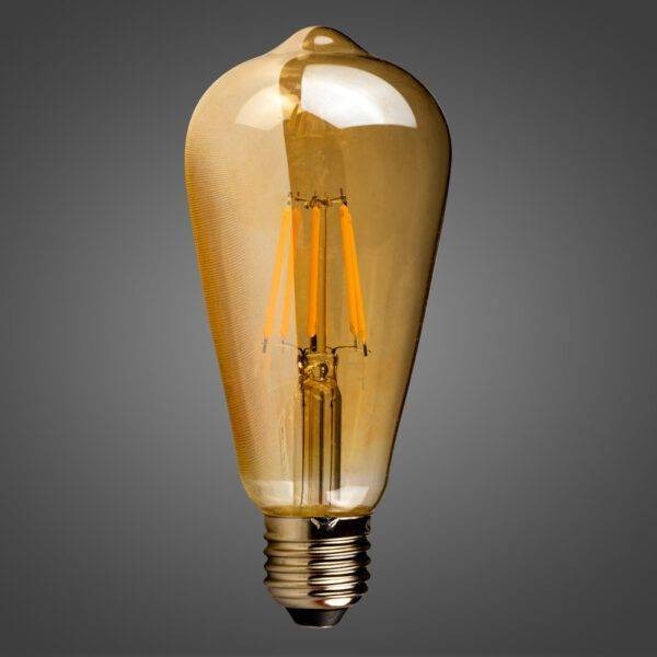 Foco T64 Fil Led Dimeable 6W WW E27
