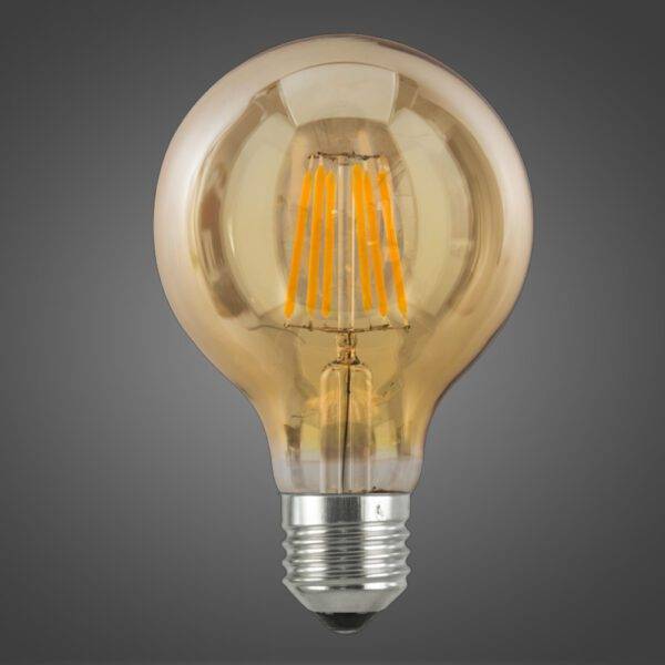 Foco Globo Filamento Led G80 6W WW Atenuable