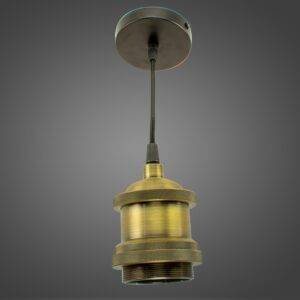 Socket Colgante C/Base BK Body Gold E40