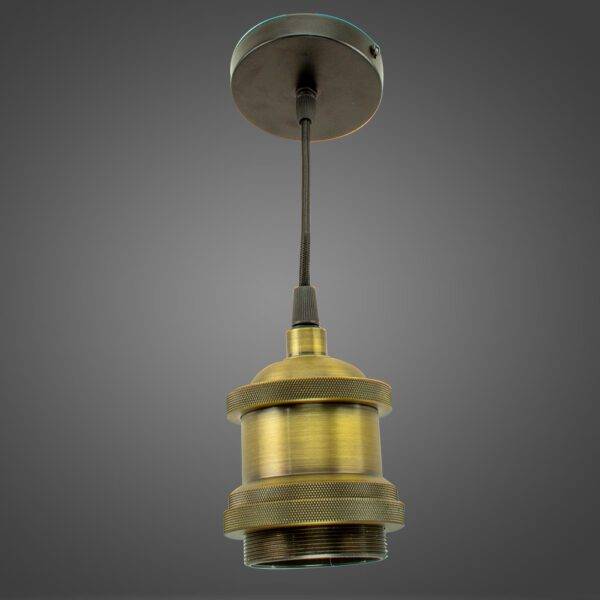 Socket Colgante C/Base BK Body Gold E40