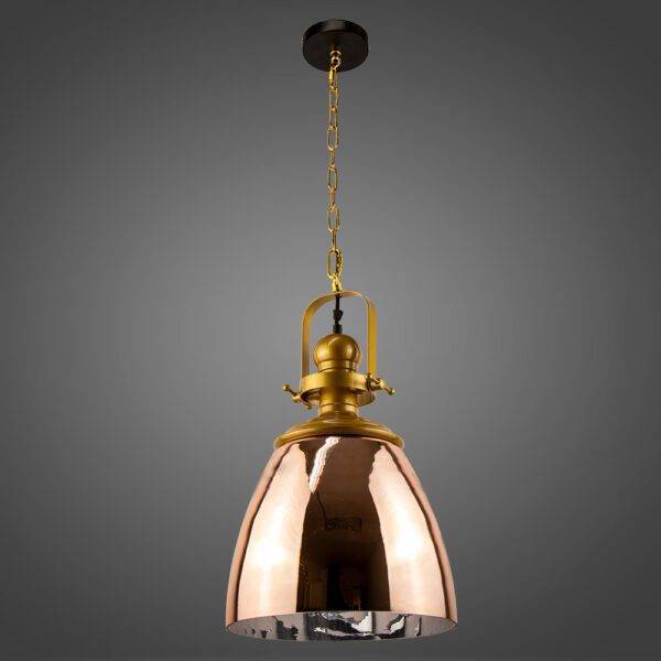 Lámpara colgante decorativa Bell, Cristal Cobre