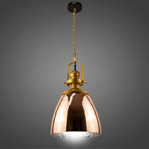 Lámpara colgante decorativa Bell, Cristal Cobre - Imagen 2