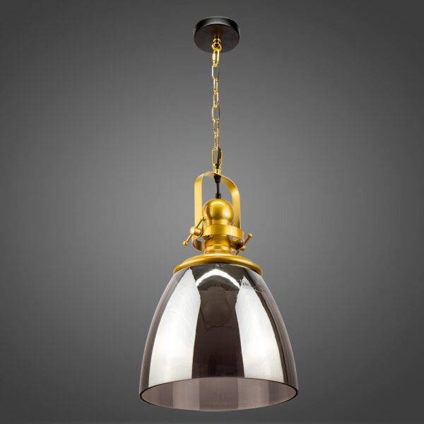 Lámpara colgante decorativa Bell, Cristal Cromo