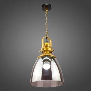 Lámpara colgante decorativa Bell, Cristal Cromo
