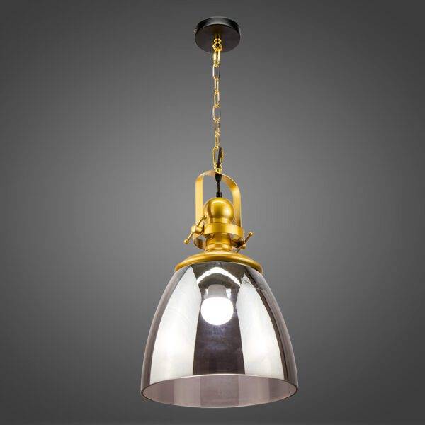 Lámpara colgante decorativa Bell, Cristal Cromo - Imagen 2
