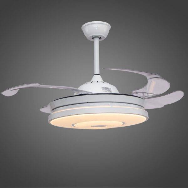 Ventilador con Iluminación Led 3 Pasos 72W, Arillos Silver/WH - Imagen 3