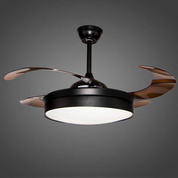 Ventilador con Iluminación Led 3 Pasos 72W Pantalla Brown - Imagen 2