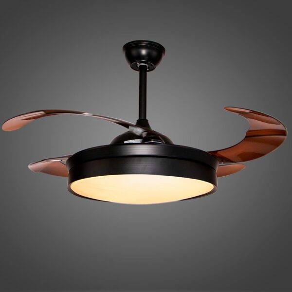 Ventilador con Iluminación Led 3 Pasos 72W Pantalla Brown - Imagen 4