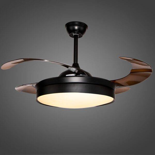 Ventilador con Iluminación Led 3 Pasos 72W Pantalla Brown - Imagen 3