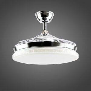 Ventilador con Iluminación Led 3 Pasos, 72W, Arillo Acrílico