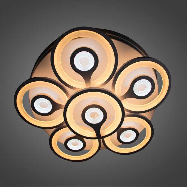 Ventilador con Iluminación Led 3 Pasos, 72W, 6 Círculos ACRIL+WH - Imagen 5