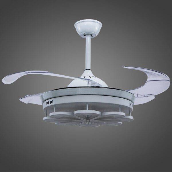 Ventilador con Iluminación Led 3 Pasos 72W Trébol, Acrílico