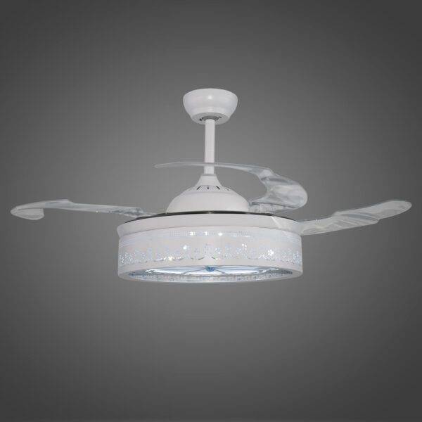Ventilador con Iluminación Led 3 Pasos 72W, Trebol-6 WH-RT - Imagen 3