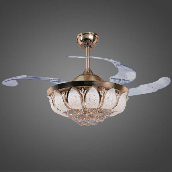 Ventilador con Iluminación Led 3 Pasos 72W, Cristal Esfera