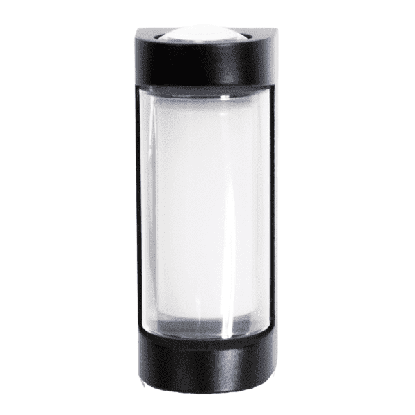 Arbotante rectangular, color negro/blanco, 1 capa, luz cálida, 85-265, 2*6W