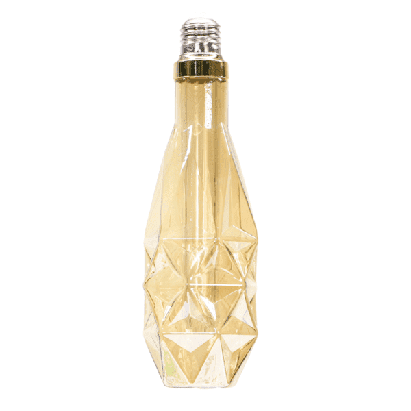 Foco Led de cristal ámbar, Hexagonal largo, luz cálida de 3W