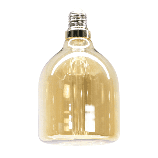 Foco Led de cristal ámbar, esférico plano, luz cálida de 3W