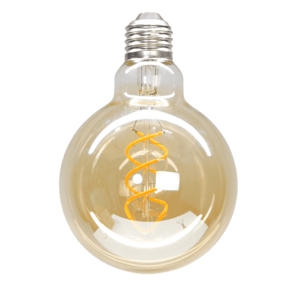 Foco Led de cristal, esférico G95, luz cálida de 4W