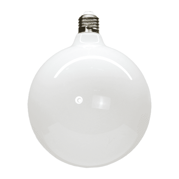 Foco Led de cristal blanco, esférico G125, luz cálida de 10W