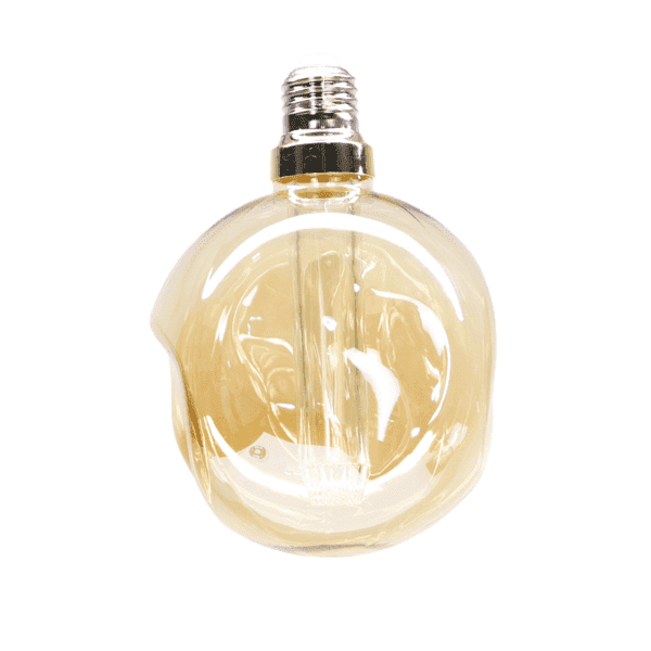 Foco Led de cristal ámbar, esférico G125, luz cálida