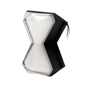 Arbotante forma de X, grande, color negro/dorado, luz càlida, 85-265, 12W
