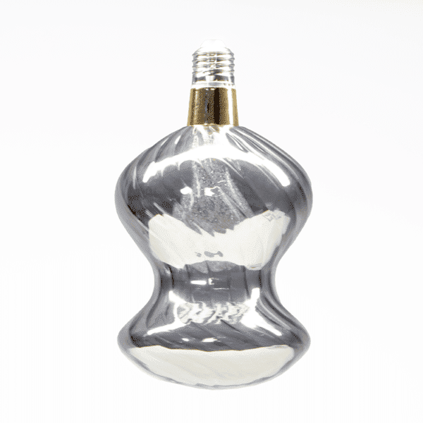 Foco decorativo en forma ondulada, cristal smoky gray, 85-265, luz neutra, 3W
