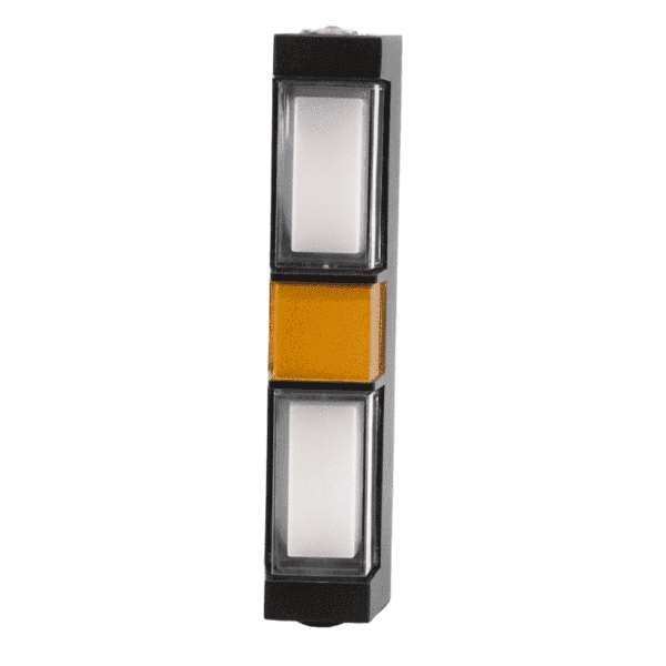 Arbotante rectángulo, color negro/dorado, 2 capas, luz cálida, 85-265, 10W