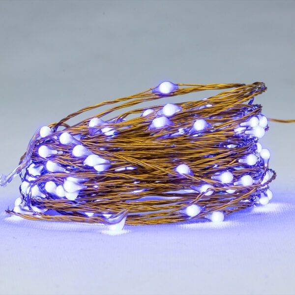 Cascada Alambre, 100 Led 10m, Azul