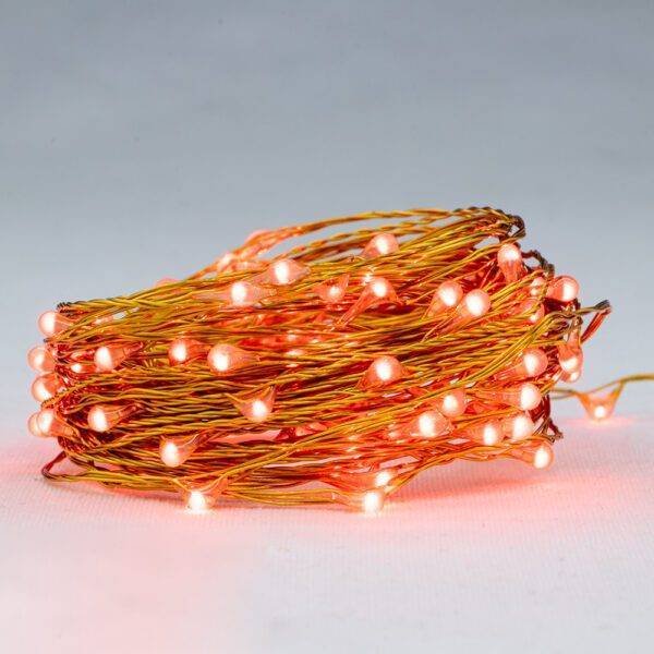 Cascada Alambre, 100 Led 10m, Rojo