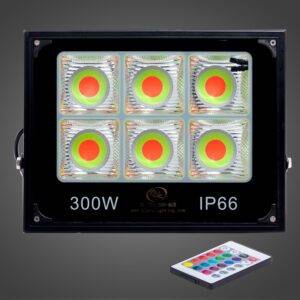 Flood COB Plano 300W RGB C/Control, 85-255V, BK