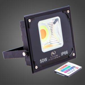 Flood COB Plano 50W RGB C/Control, 85-255V, BK