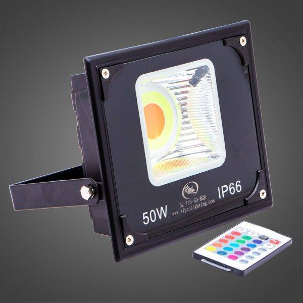 Flood COB Plano 50W RGB C/Control, 85-255V, BK