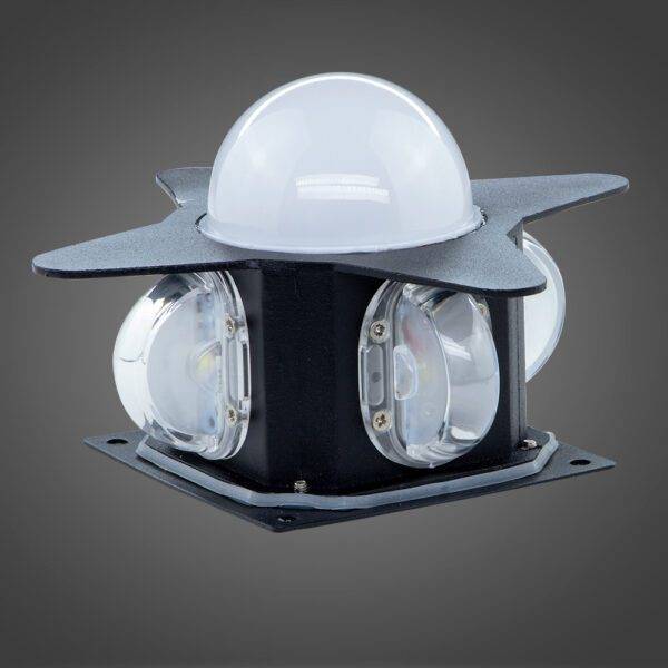 Arbotante Estrella 5x1W Led BK, Luz Fría - Imagen 2