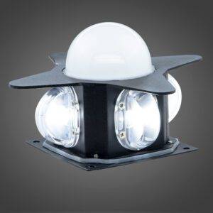 Arbotante Estrella 5x1W Led BK, Luz Fría