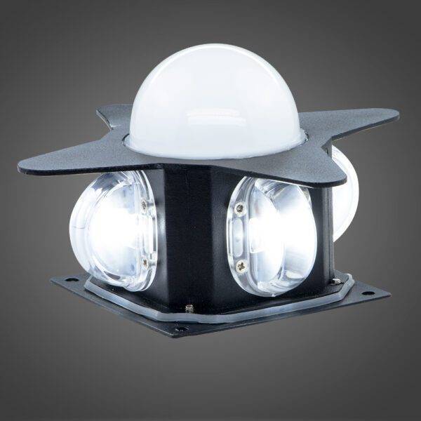 Arbotante Estrella 5x1W Led BK, Luz Fría