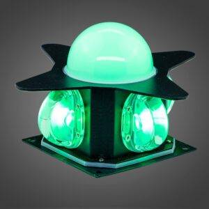 Arbotante Estrella 5x1W Led BK, Verde