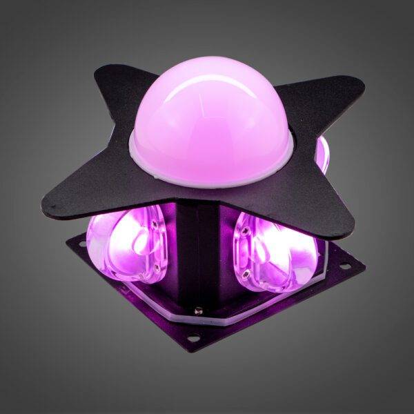 Arbotante Estrella 5x1W Led BK, Rosa