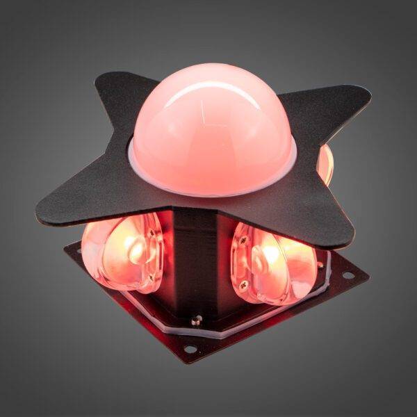 Arbotante Estrella 5x1W Led BK, RGB - Imagen 2