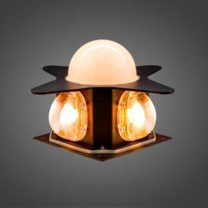 Arbotante Estrella 5x1W Led BK, Luz Cálida