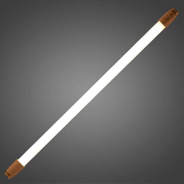 Tubo T8 Vidrio C/Tira BC 60cm Opalino