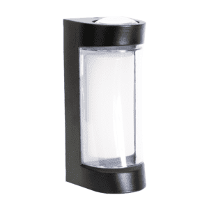 Arbotante rectangular, color negro/blanco, 1 capa, luz cálida, 85-265, 2*6W