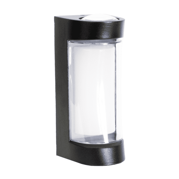 Arbotante rectangular, color negro/blanco, 1 capa, luz cálida, 85-265, 2*6W - Imagen 2