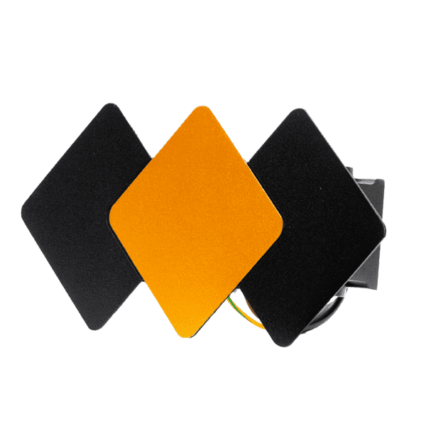 Arbotante rombo, color negro/dorado, luz cálida, 85-265, 6*1W - Imagen 2