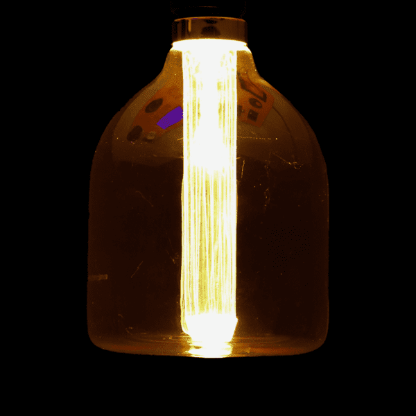 Foco Led de cristal ámbar, esférico plano, luz cálida de 3W - Imagen 2