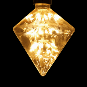 Foco Led de cristal transparente, octagonal, luz cálida de 3W