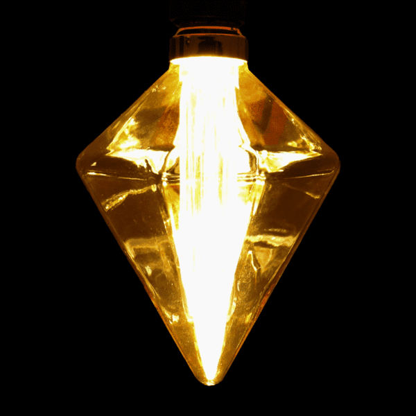 Foco Led de cristal ámbar, hexagonal, luz cálida de 3W - Imagen 2