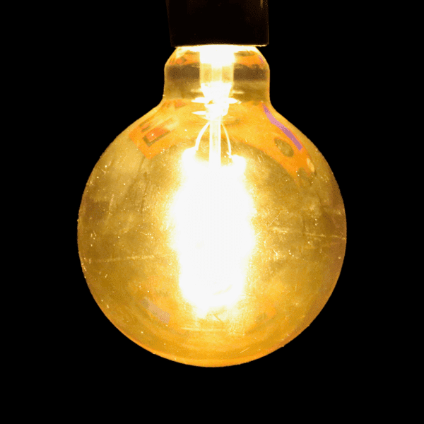 Foco Led de cristal, esférico G95, luz cálida de 4W - Imagen 2